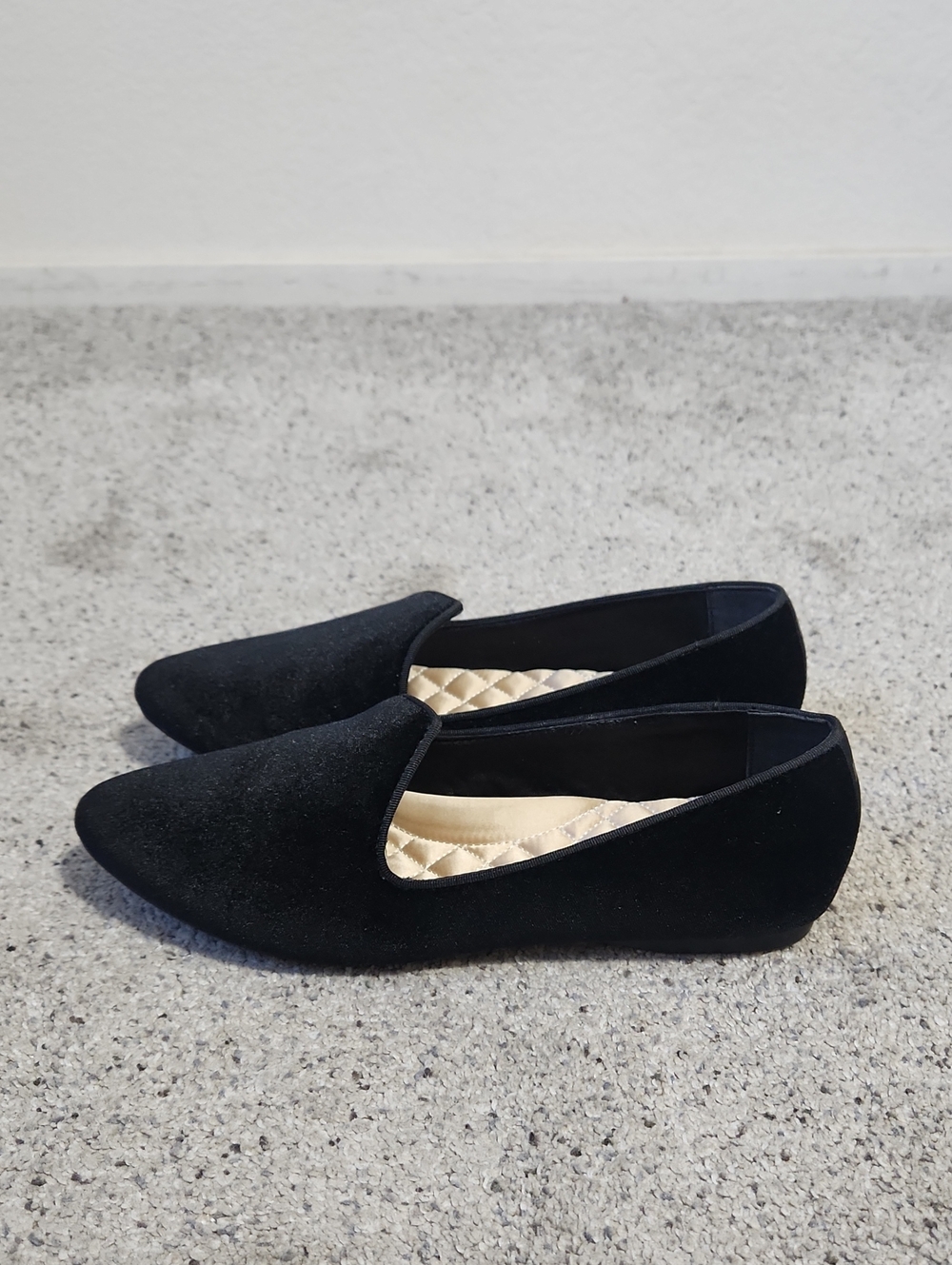 Birdies Starling Velvet Black Flats Smoking Slippers/Flats Size 8 - Picture 2 of 12